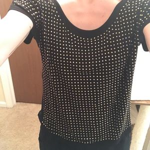 Gold Studded Black Tshirt